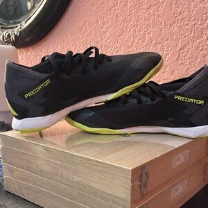 Adidas Predator Black with Neon Accents Men's Shoes